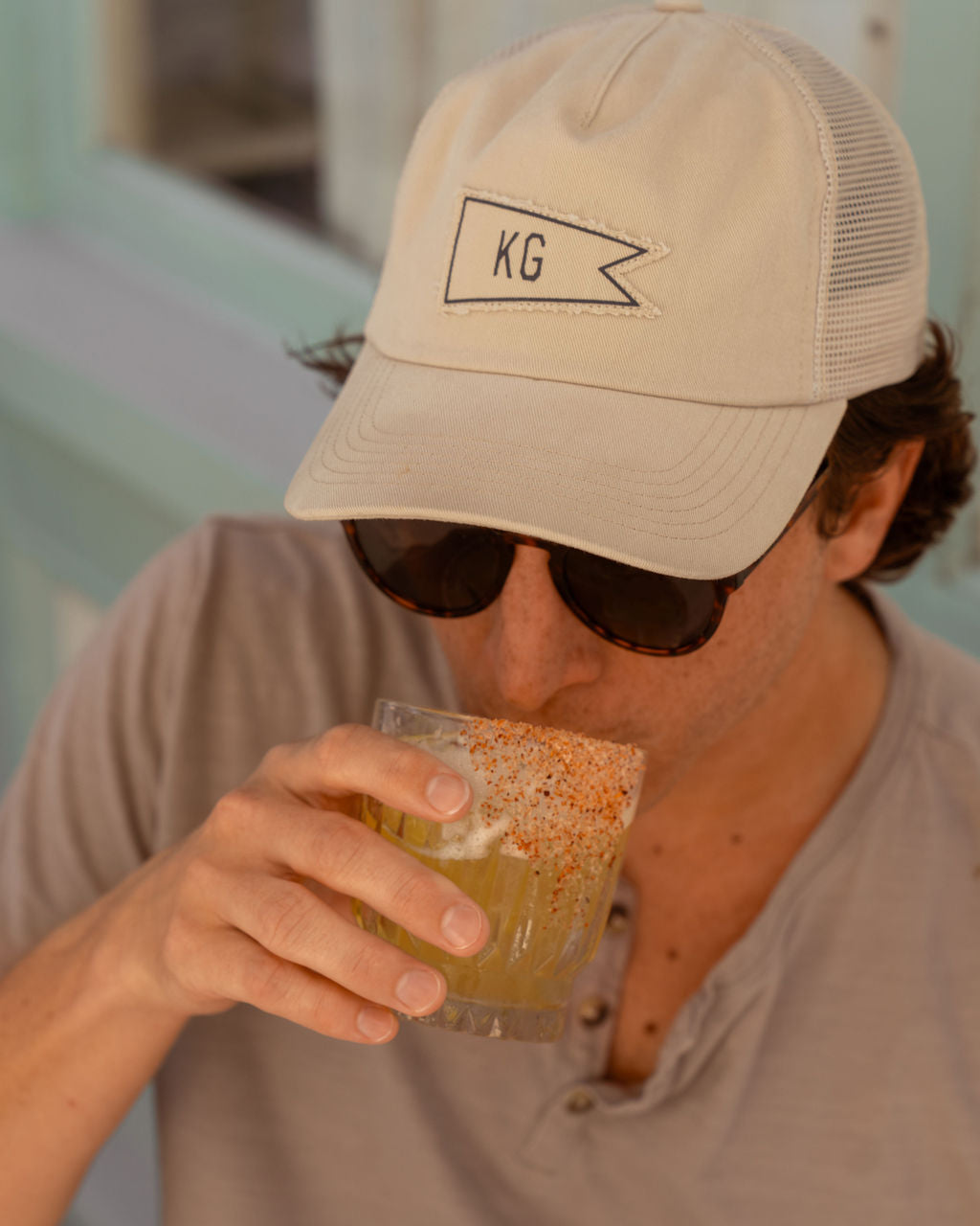 Twill Trucker Burgee Flag Hat