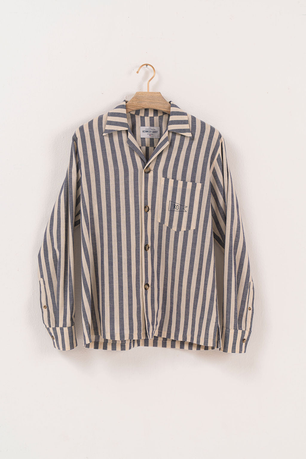 Blue Nautical Stripe Shirt