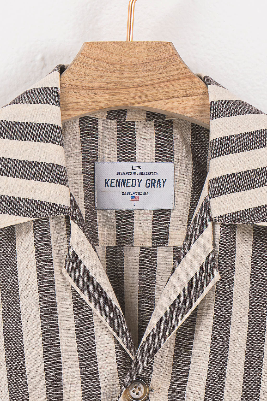 Brown Nautical Stripe Shirt