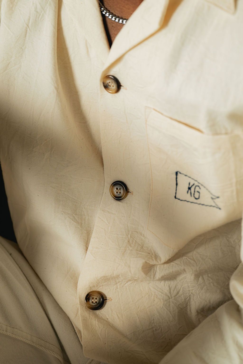 Cream Canvas Shirt