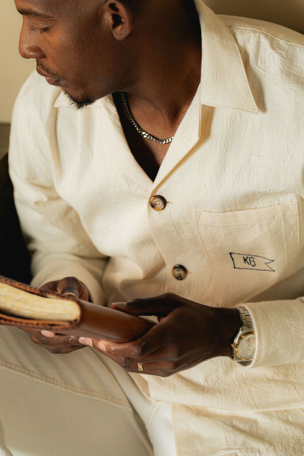 Cream Canvas Shirt