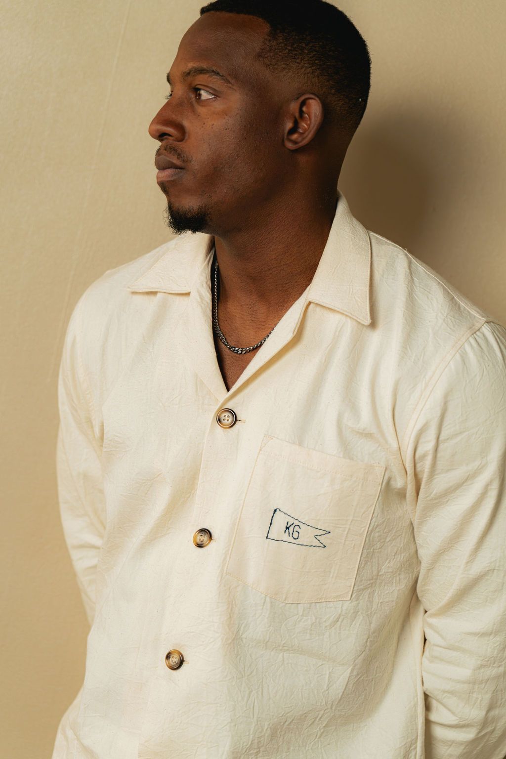 Cream Canvas Shirt