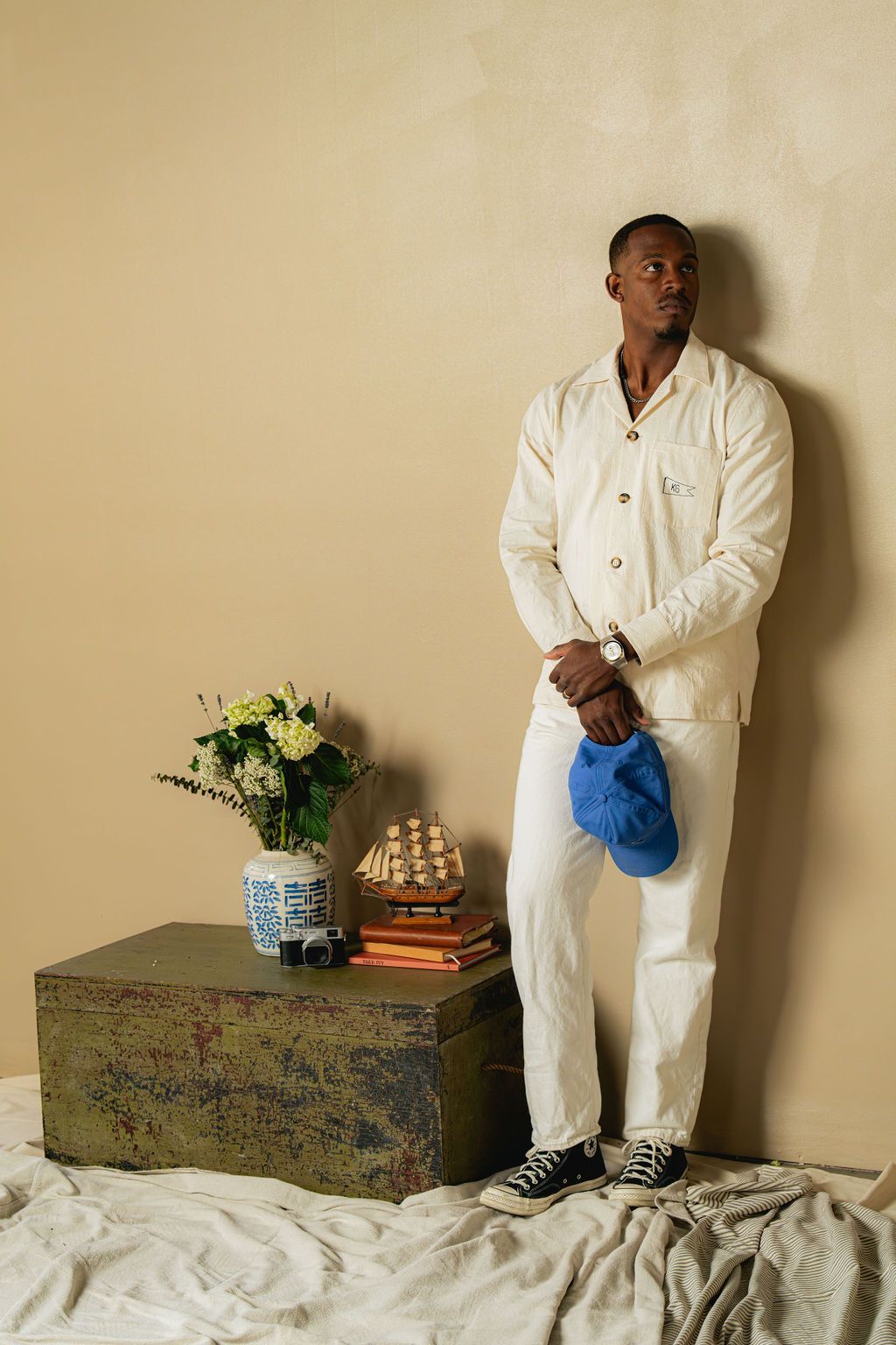 Cream Canvas Shirt
