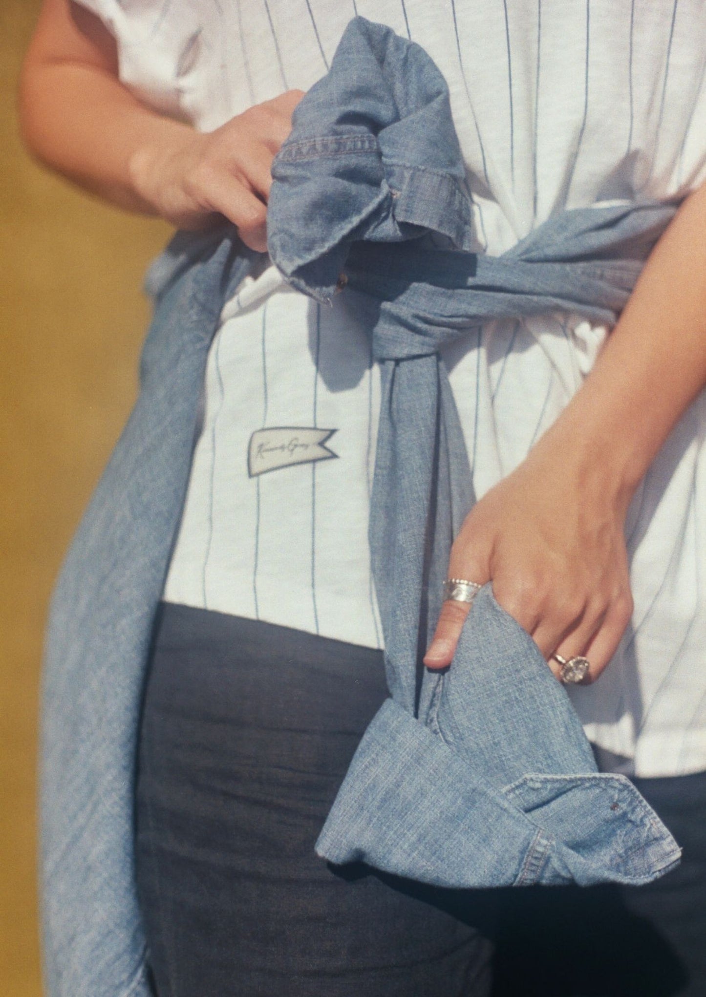 Pinstripe Henley Tee