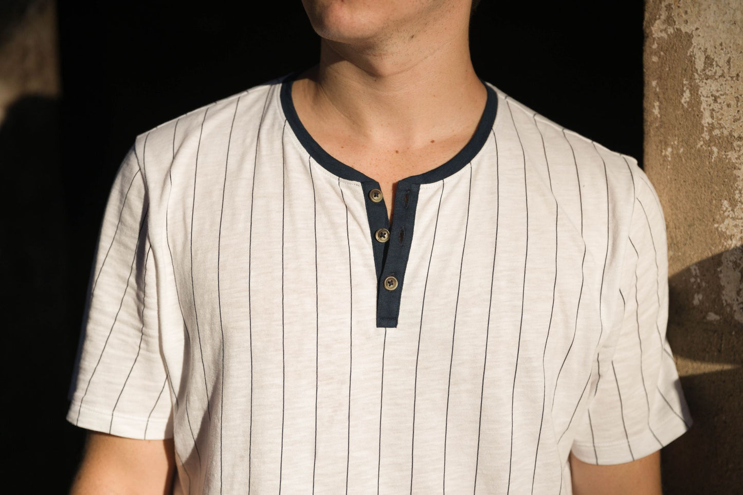 Pinstripe Henley Tee