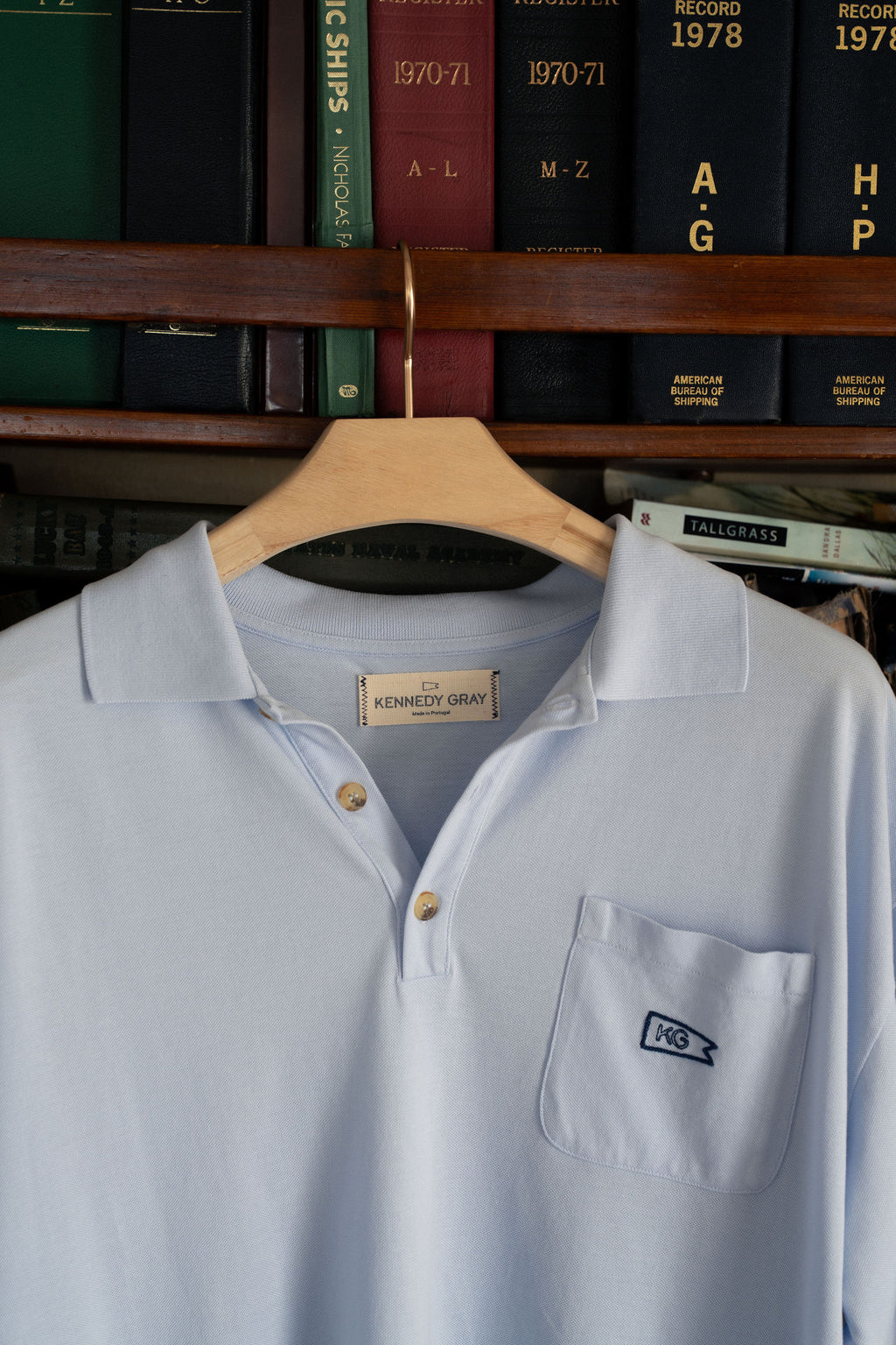 Light Blue Pique Polo