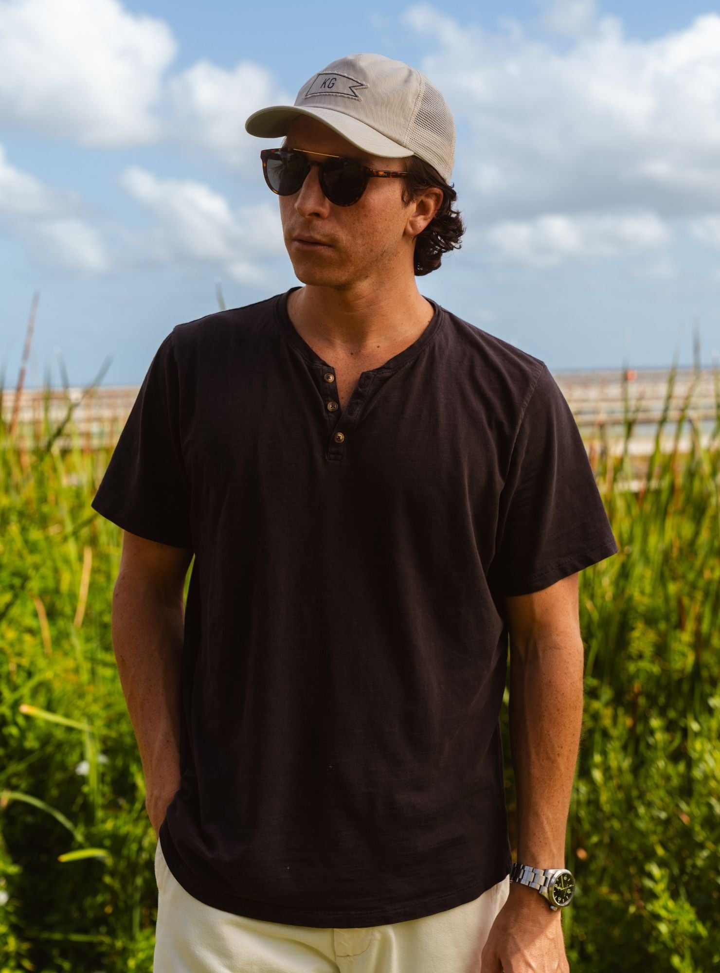 Slub Cotton Henley Tee