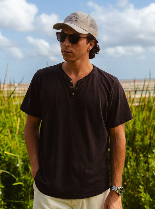 Slub Cotton Henley Tee