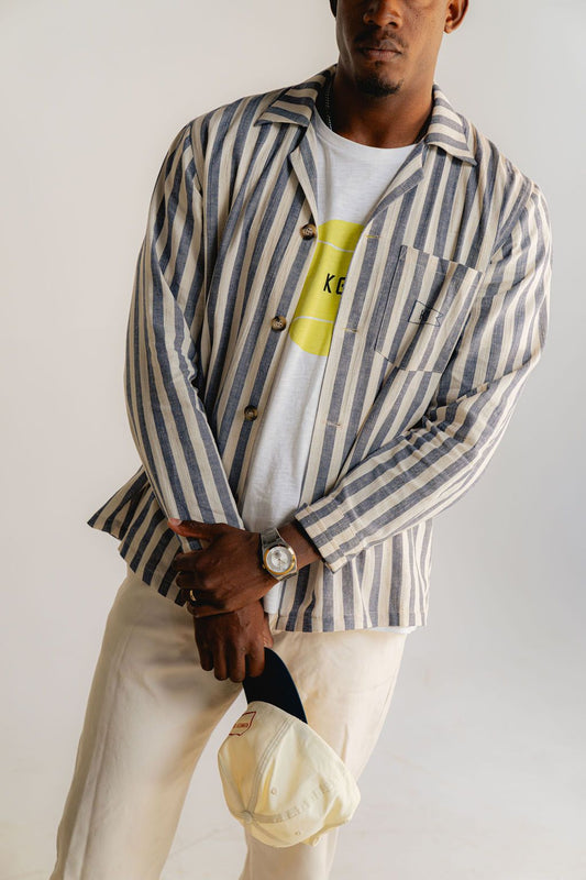Blue Nautical Stripe Shirt
