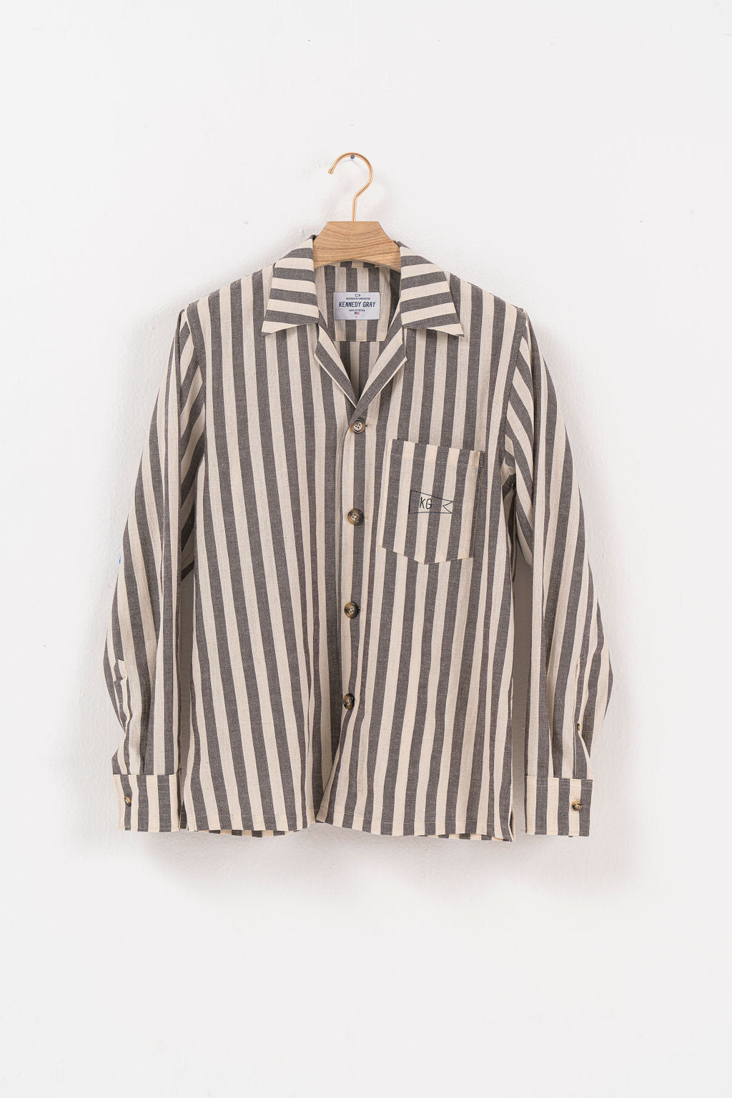 Brown Nautical Stripe Shirt