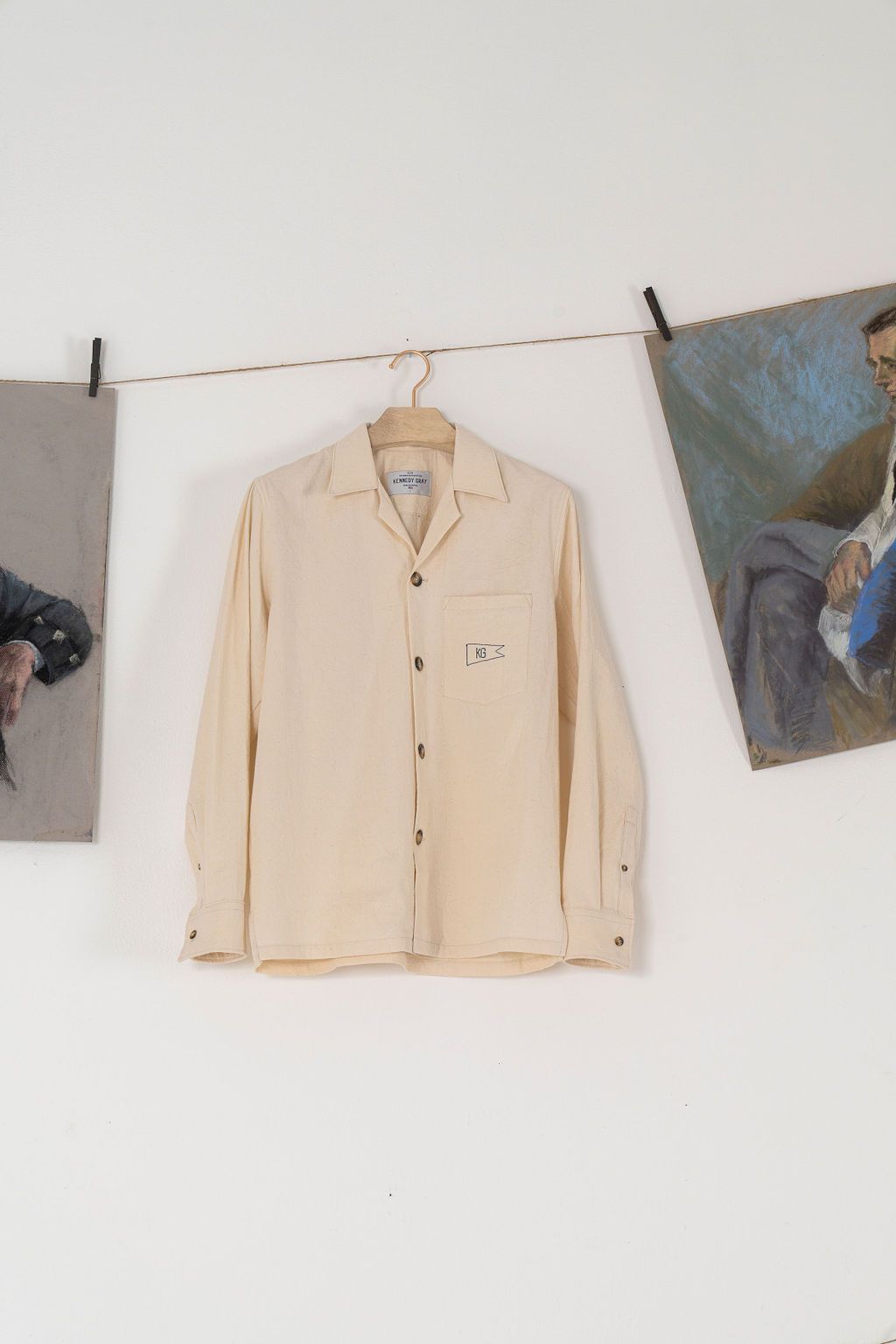 Cream Canvas Shirt