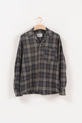 Navy Plaid Linen Shirt