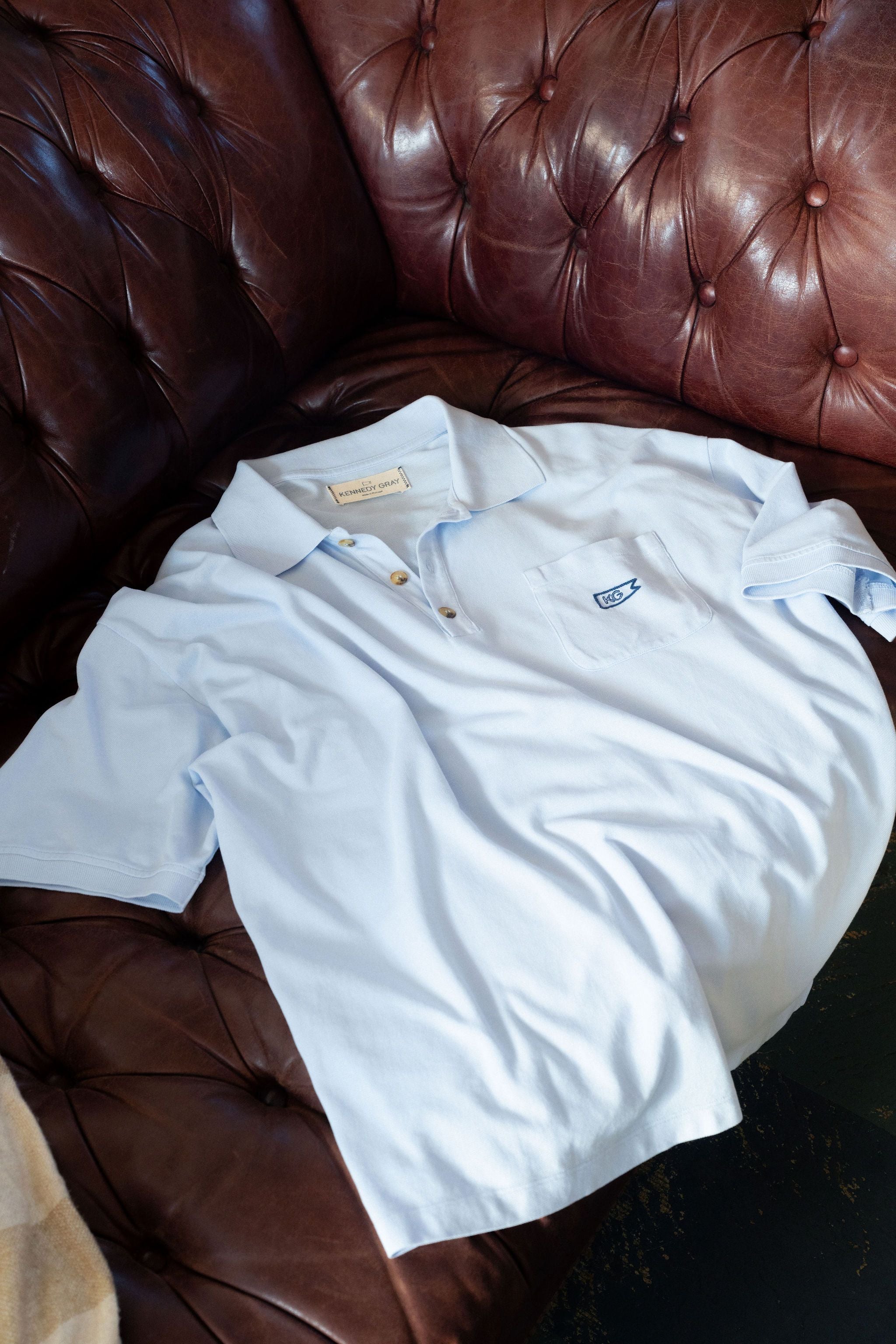 Light Blue Pique Polo