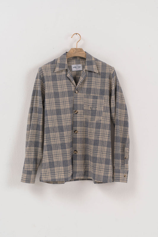 Light Plaid Linen Shirt
