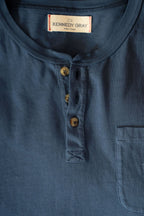 Faded Navy Henley Tee