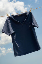 Faded Navy Henley Tee