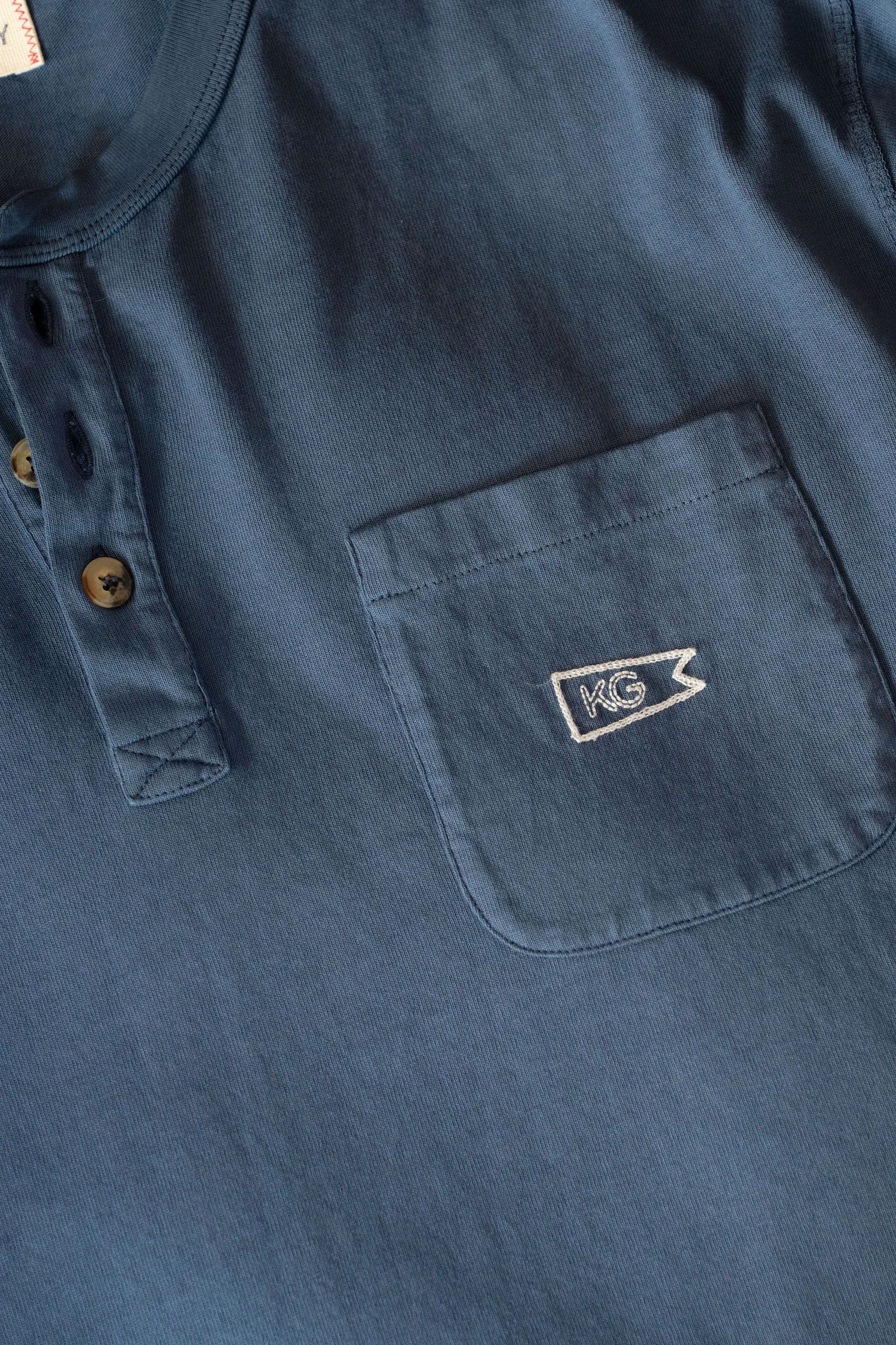 Faded Navy Henley Tee