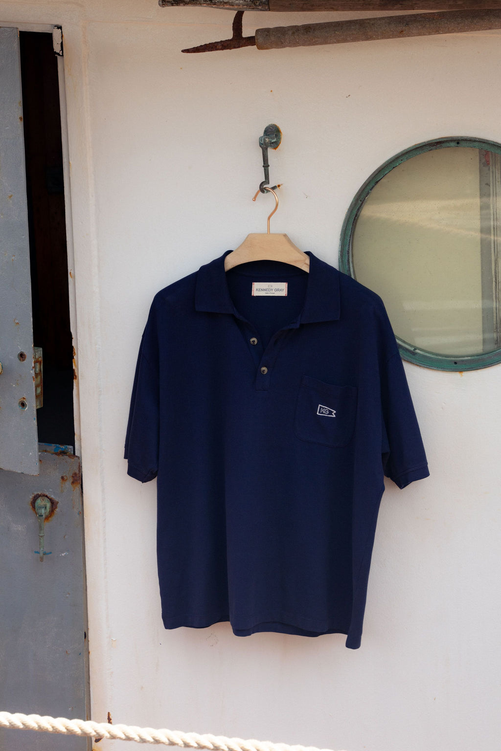 Navy Pique Polo