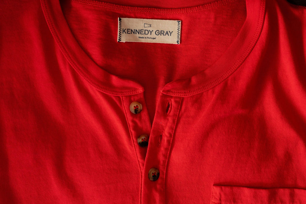 Red Henley Tee