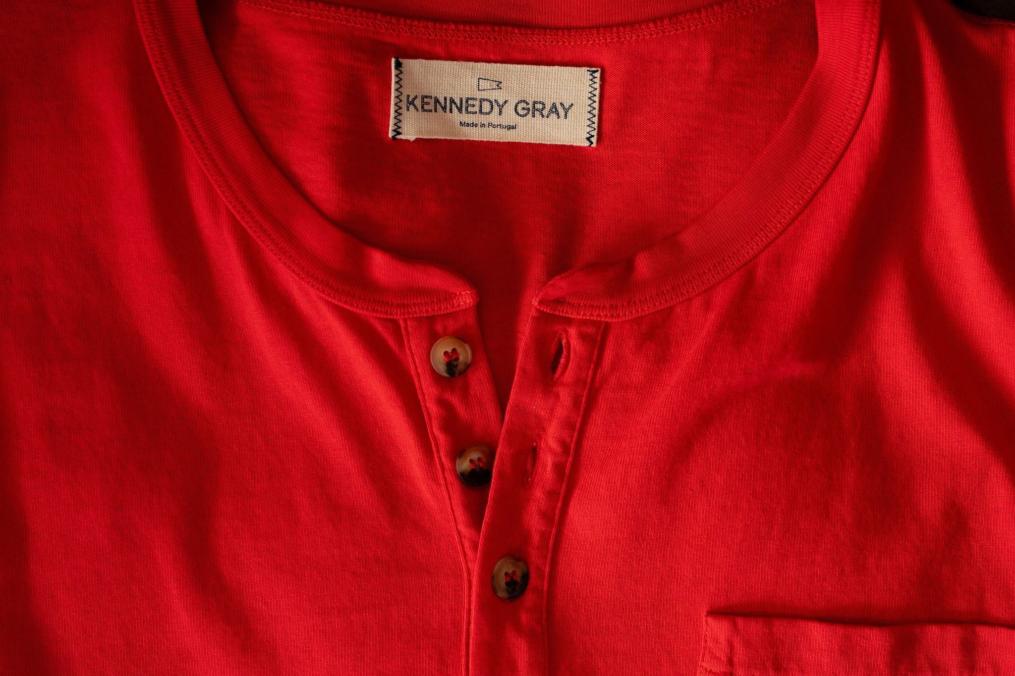 Red Henley Tee