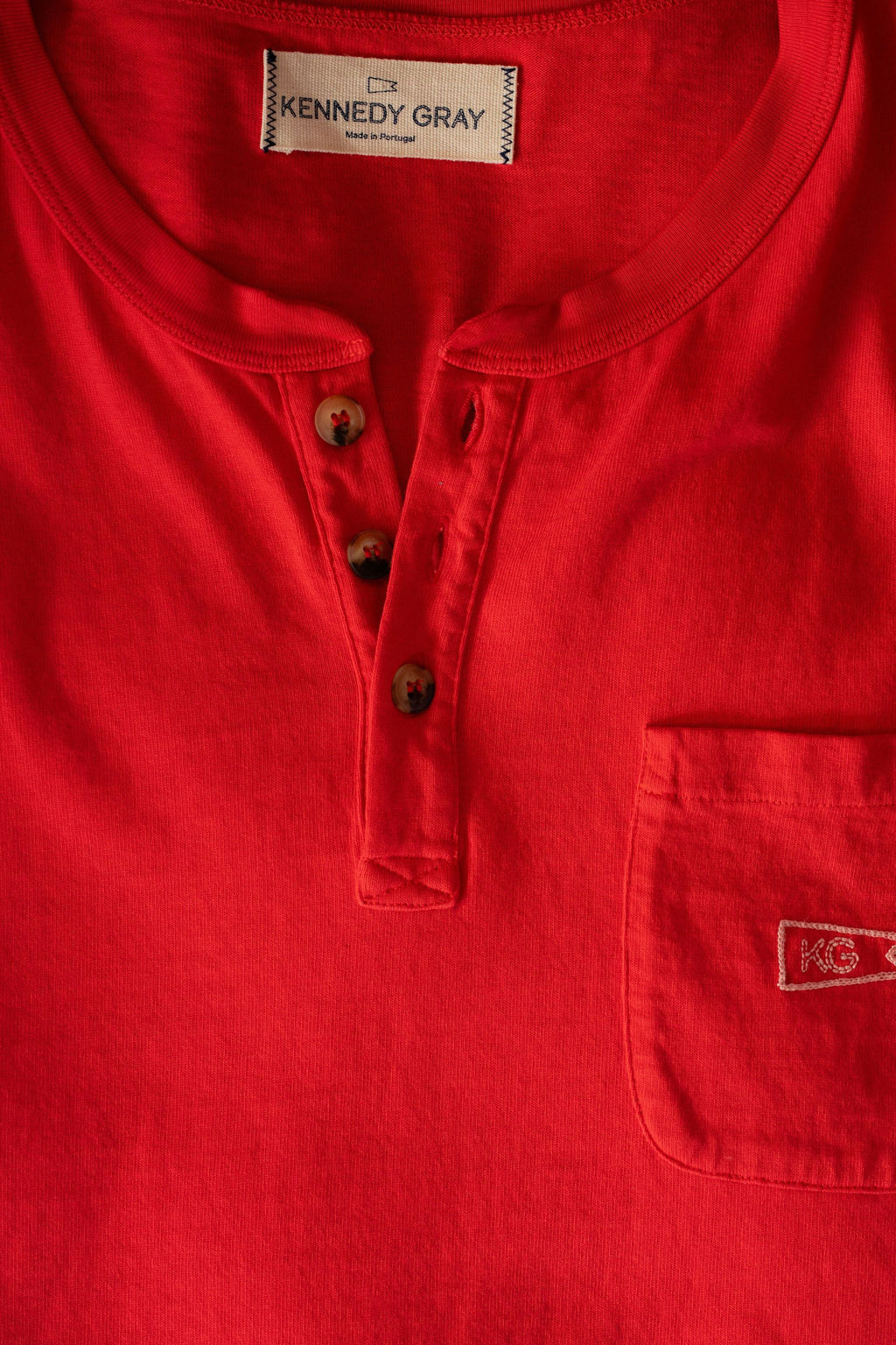 Red Henley Tee