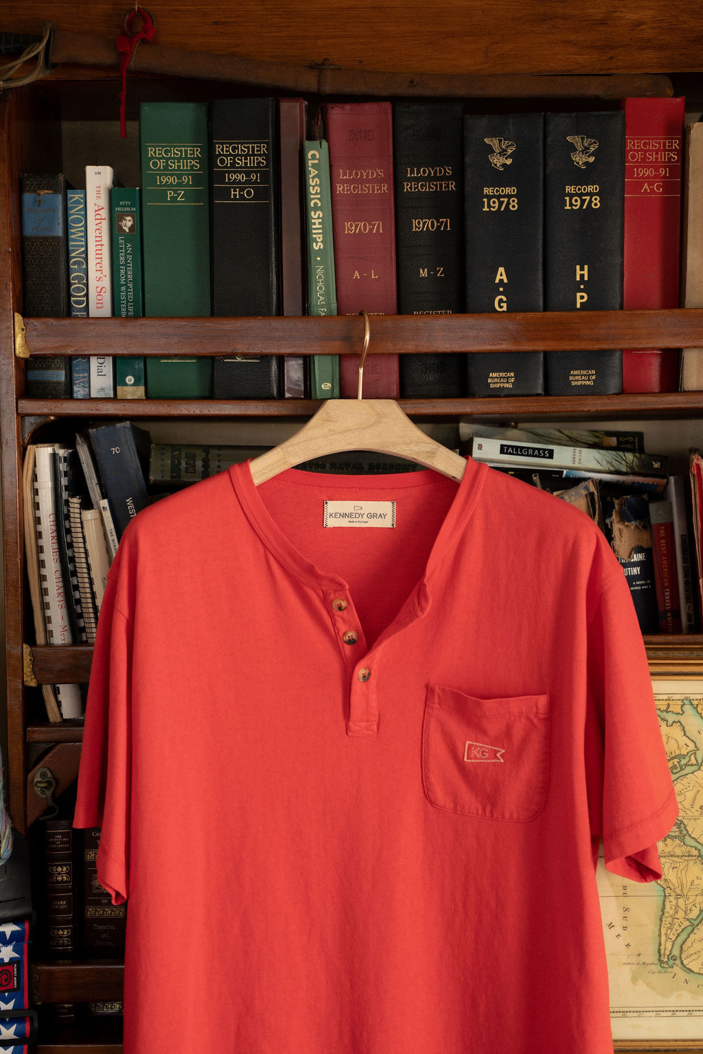 Red Henley Tee