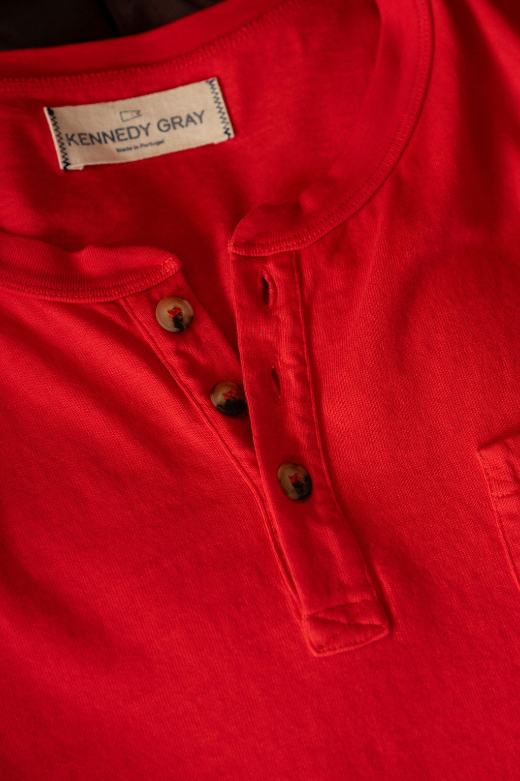 Red Henley Tee