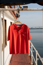 Red Henley Tee