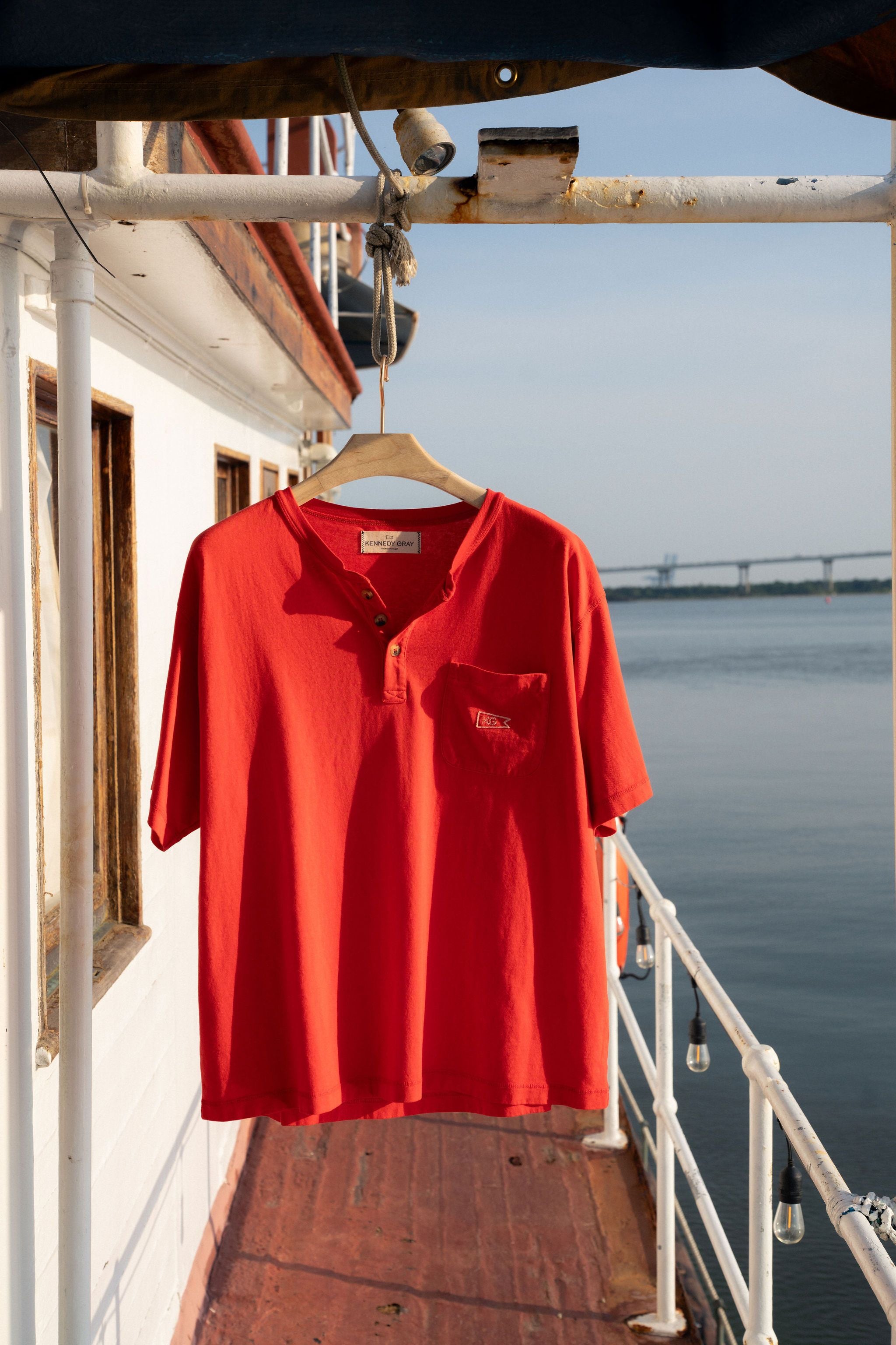 Red Henley Tee