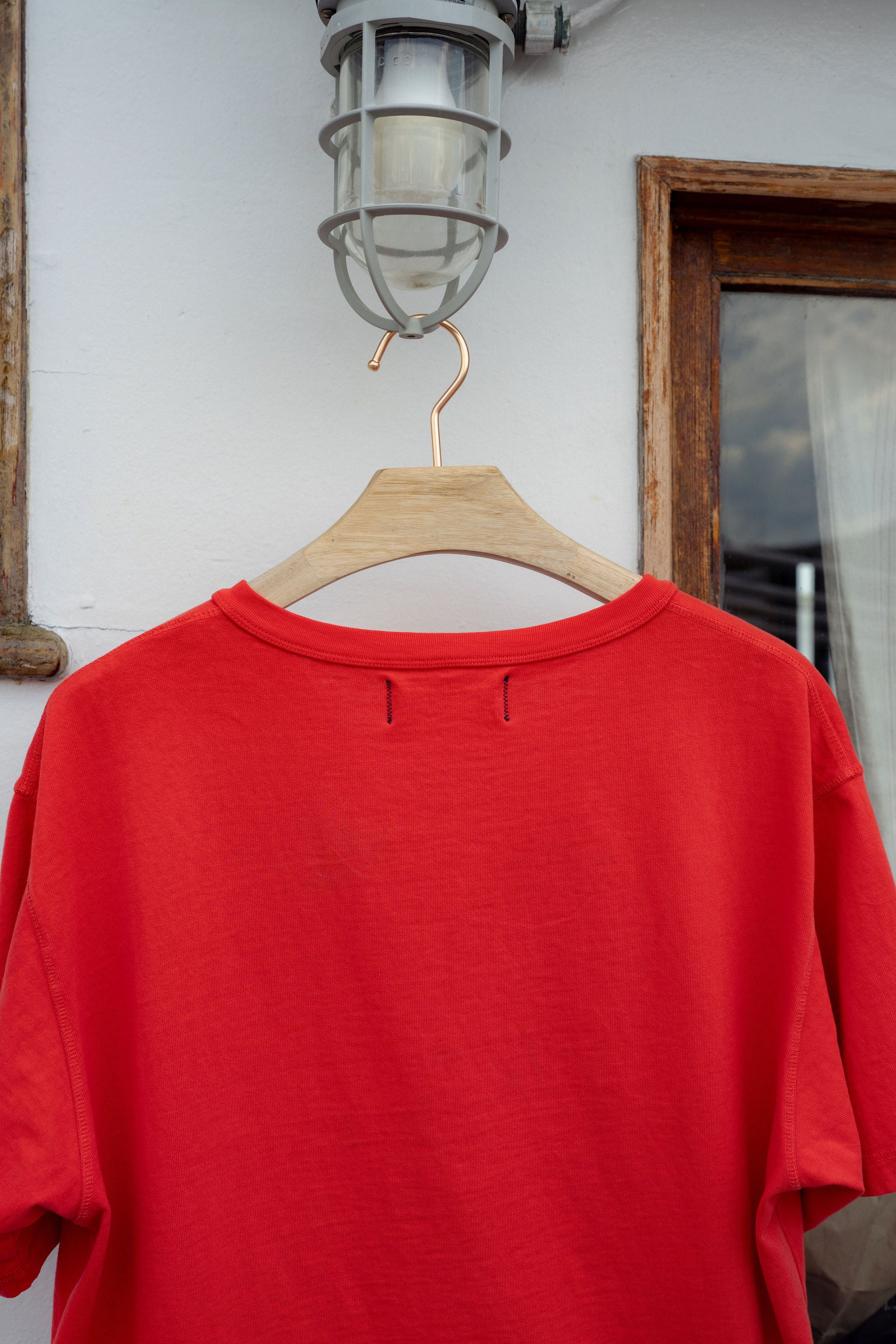 Red Henley Tee