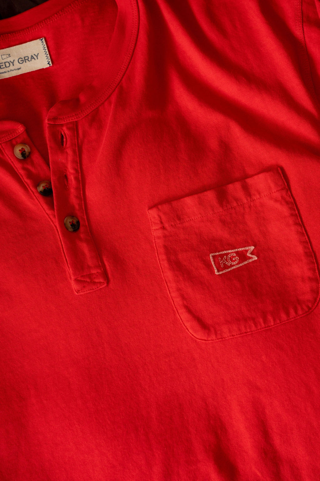 Red Henley Tee