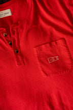 Red Henley Tee