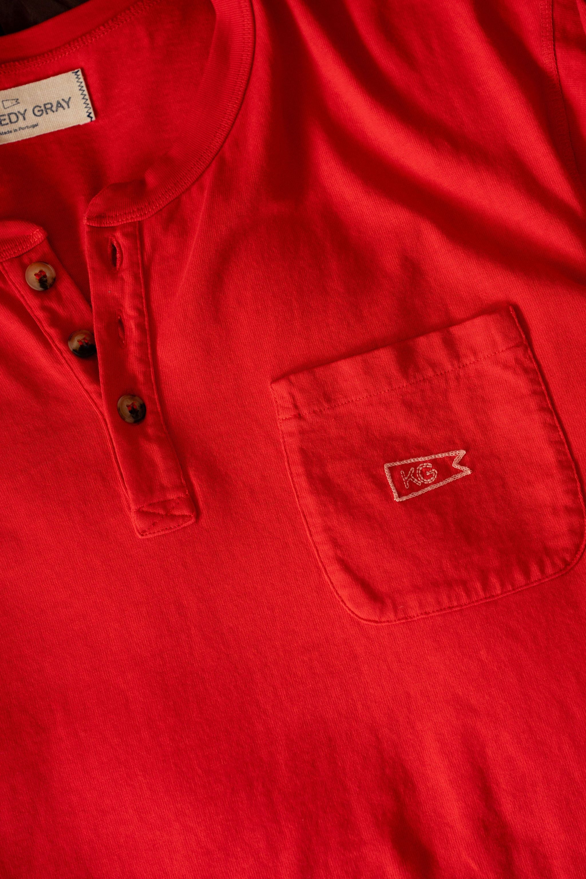 Red Henley Tee