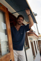 Faded Navy Henley Tee