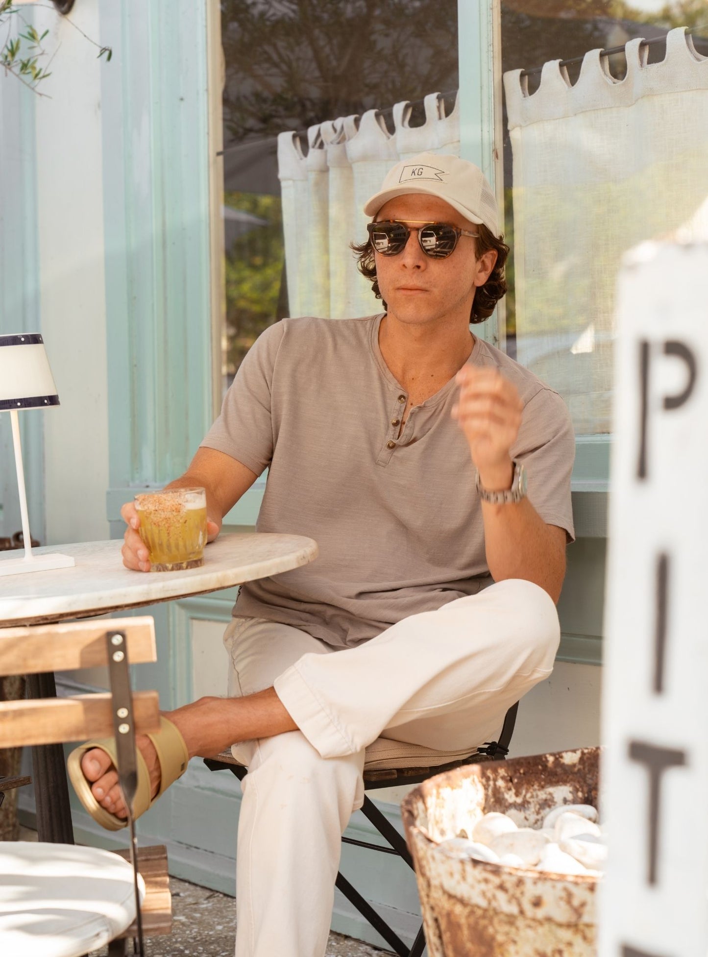 Slub Cotton Henley Tee