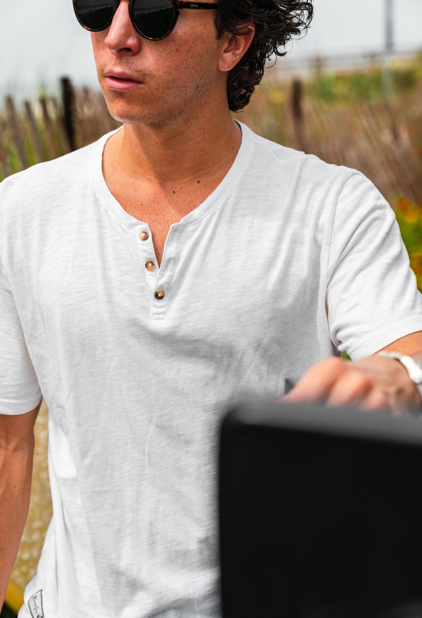 Slub Cotton Henley Tee